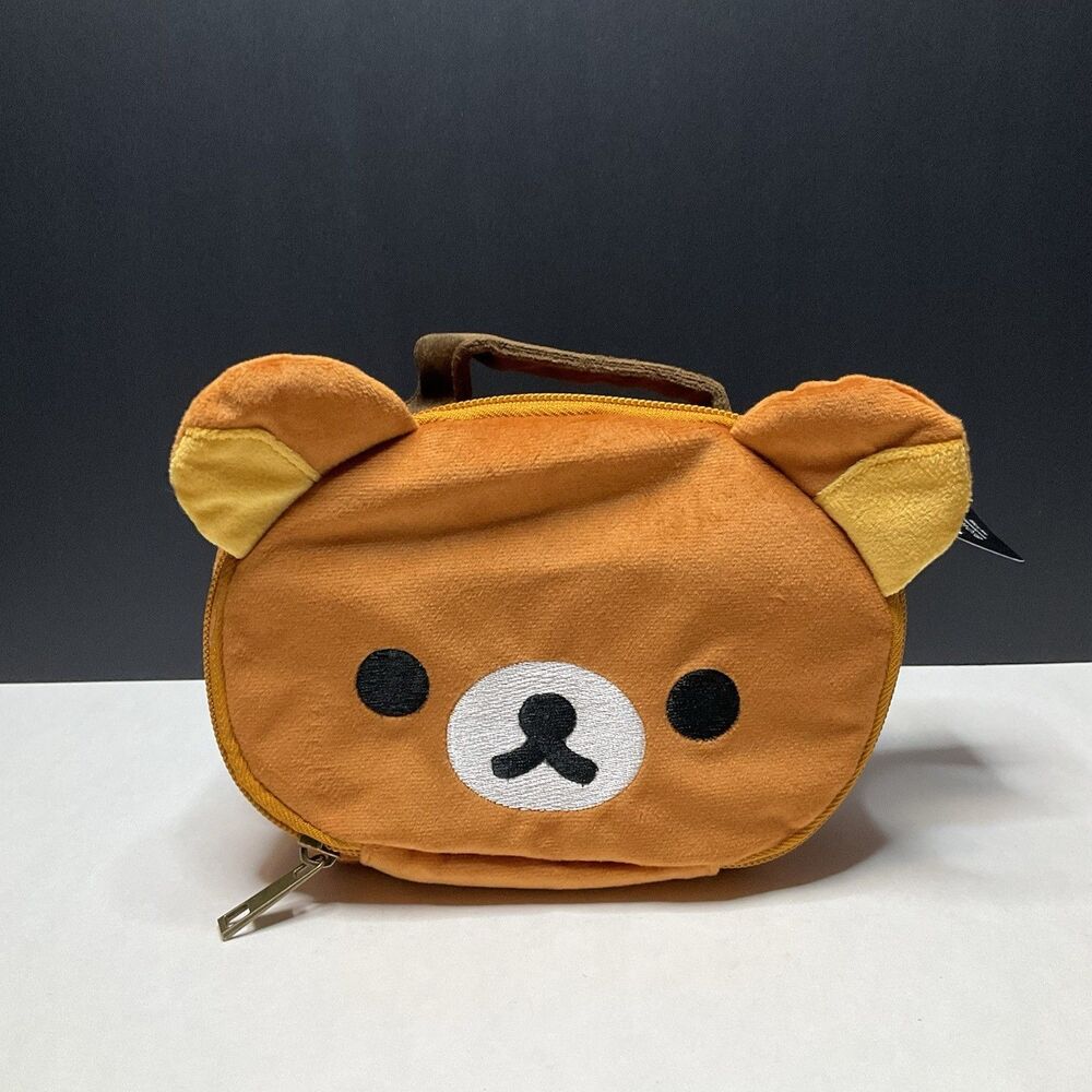 NWT BioWorld Rilakkuma Storage Brown Bear Makeup Bag